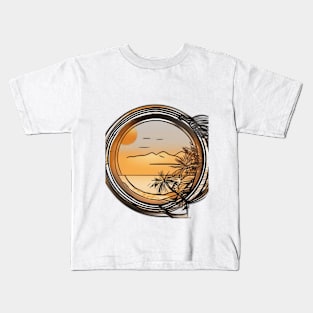 Tropical Sunset in a Bottle T-Shirt Design No. 777 Kids T-Shirt